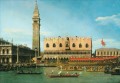 Der Bucintoro am Molo am Himmelfahrtstag Details Canaletto Canaletto